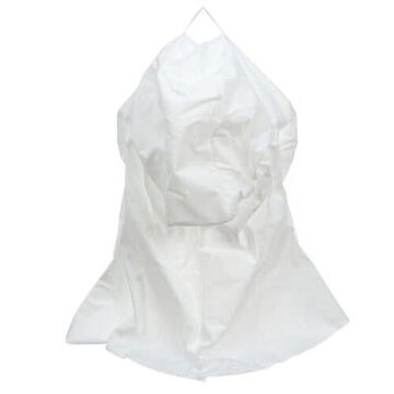 Respirator Hood, Polyurethane Coated Knitted Polyamide Fabric, polycarbonate Visor, White, For Assembly