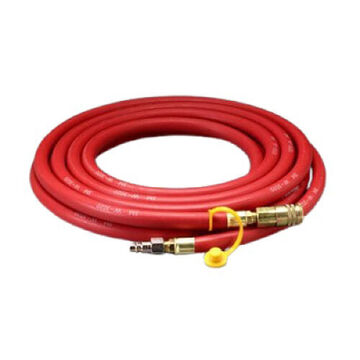 Straight Air Hose, Rubber, Red, 1/2 in x 100 ft, FPT