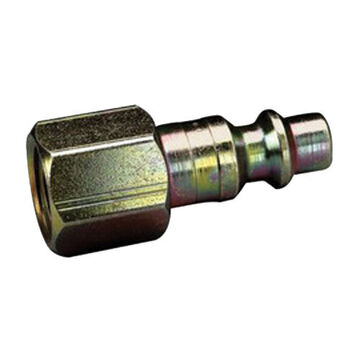 Air Plug, Steel, Metallic, 1/4 in FNPT