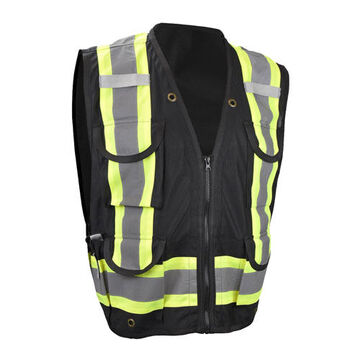 High-Visibility Heavy Duty,Cruiser, Safety Vests, Large, Polyester, Royal blue