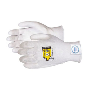 Lightweight Work Gloves, Size 9, Polyurethane Palm, White, Dyneema®