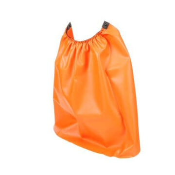 Hard Hat Rain Shield, 0.5 in wd, 2.5 in lg, 5.5 in ht, PVC Coated nylon, Orange