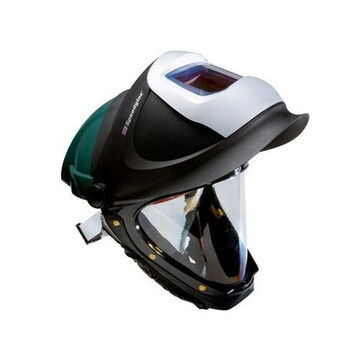 Clear Visor and Auto-Darkening Filter Welding Helmet, Green, 2.1 x 4.2 in