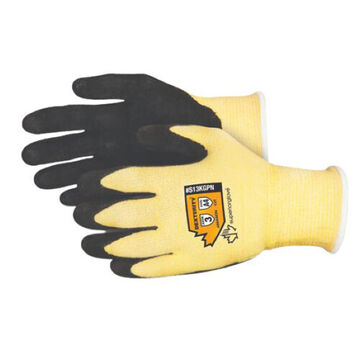 Coated Gloves Heavy Duty, Black/yellow, 13 Ga Kevlar®/composite Filament Fiber Blended