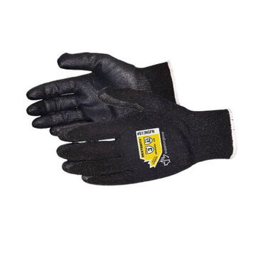 Coated Gloves, Black, 13 Ga Composite Filament Fiber Blended