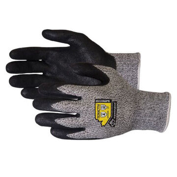Coated Gloves, Black/gray, 13 Ga Tenactiv™ Yarn, For Automotive