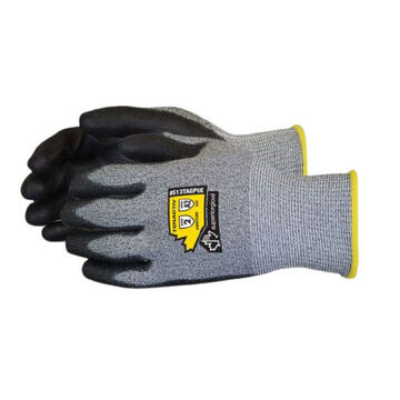 Coated Gloves, Black, Gray, 13 Ga Tenactiv™, For Parts Handling
