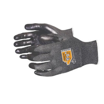 Coated Gloves, Black, 18 Ga Tenactiv, For Metal Fabrication