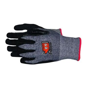 High Dexterity Coated Gloves, Black, Tenactiv/hppe/steel/composite Filament Fiber