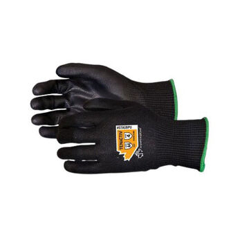 Coated Gloves, Black, Tenactiv/composite Filament Fiber