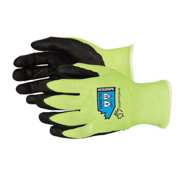 Gloves High Visibility Coated, Black/yellow, Tenactiv