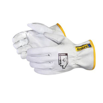 Gants en cuir haute résistance, 3X-grand, blanc, Peau de chèvre