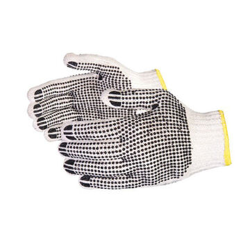 Non-coated Gloves, White, Polyester, Cotton