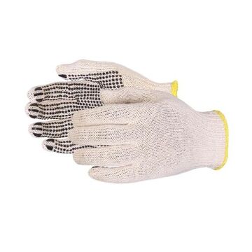 Non-Coated Gloves, 2X-Small, White, Polyester, Cotton