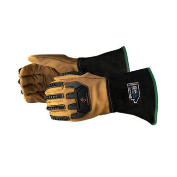 Impact-resistant Leather Gloves, Oilbloc Goatskin, For Construction