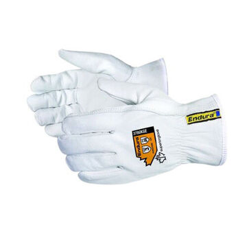 Leather Gloves, White, Goatskin