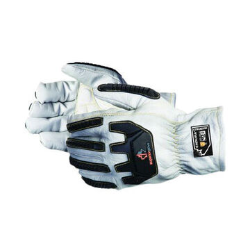 Impact-resistant Leather Gloves, Goatskin, Tpr