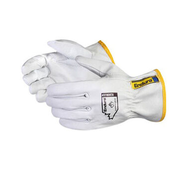 Gloves High Tensile Strength Leather, White, Goatskin