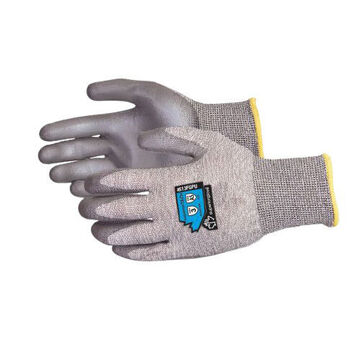 Safety Gloves, Gray, 13 Ga Nylon, Composite Filament Fiber And Dyneema