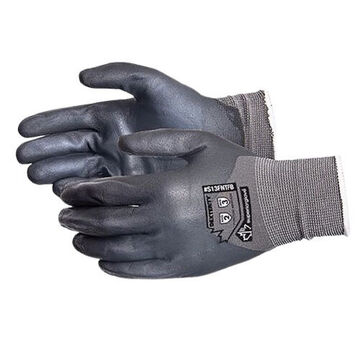 Gants de travail, Gris/blanc, 13 ga de nylon