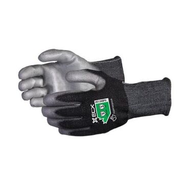 Gants de sécurité Dextérité, No. 9, Gris-noir, Acier inoxydable/nylon