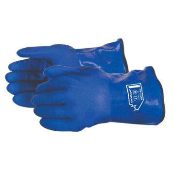Impact-resistant Safety Gloves, Blue, Pvc
