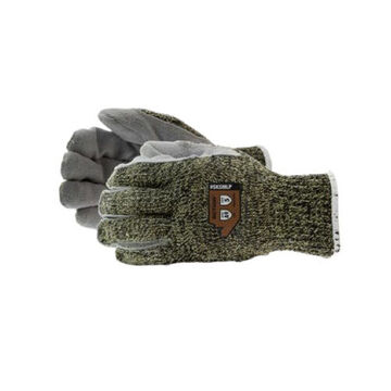 Work Gloves, Heathered Gray, Composite Fiber/wire-core