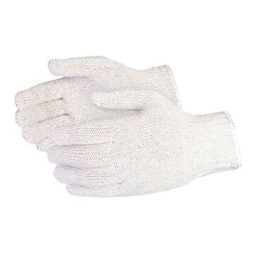 Gants de travail à pois à usage général sur un côté, Naturel, Coton 7 ga, mélange de polyester