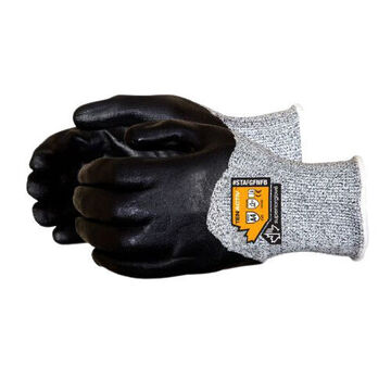 Safety Gloves, Black/gray, 13 Ga Tenactiv Yarn