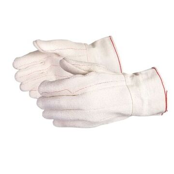 Safety Gloves Hot Mill, Large, White, Cotton Terry