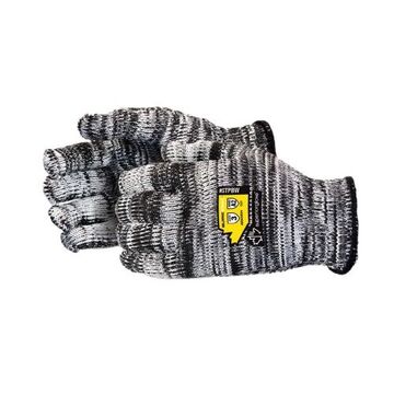 Gants de travail, grand, noir/blanc, nylon polyester, coton