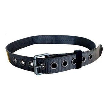 Waist Body Belt, Polyester Web, Zinc Plated Steel Buckle, X-Large, Gray, Tongue