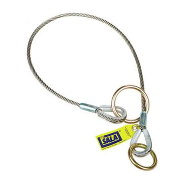 Adapter Pass Thru Cable Tie-off, Stainless Steel, 3/8 In X 4 Ft, 420 Lb