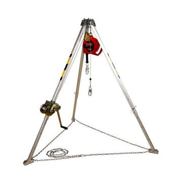 Aluminum Tripod, Aluminum, Silver, 350 lb