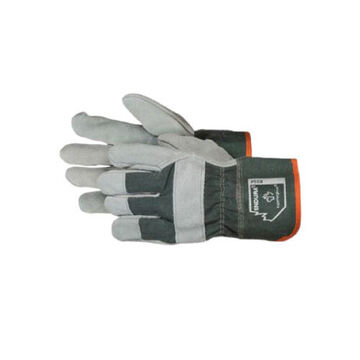 Glove Split Leather Resistant, Grey/black, 
