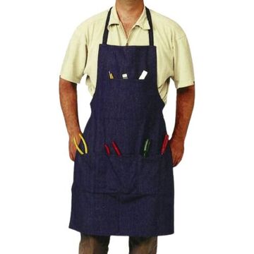 Work Apron Light Weight, One Size, 28 In X 38 In, Denim, Blue