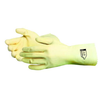 Safety Gloves, No. 9, Yellow, Latex