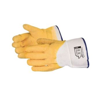 Coated Gloves, X-Large, White/Yellow
