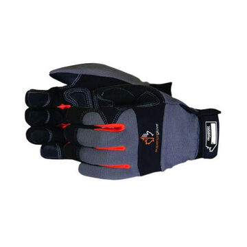 Work Gloves, Black, Gray, Foam Laminated Spandex