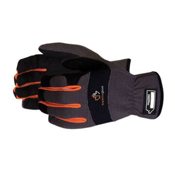 Work Gloves, Black, Foam Laminated Spandex