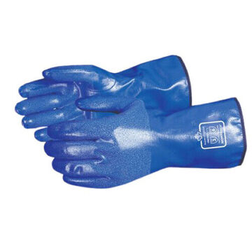 Coated Gloves, Blue, Nitrile