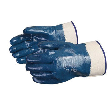 Coated Gloves, Black, Cotton Jersey