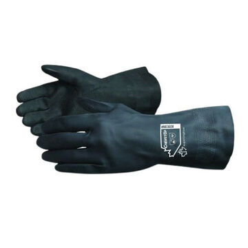 CHEMSTOP UNSUPPORTED BLACK NEOPRENE CHEMICAL RESISTANT GLOVE, LARGE