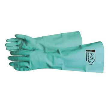 Non-coated Gloves, No. 9, Green, Nitrile