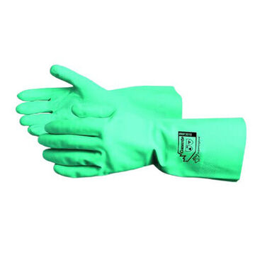 Non-coated Gloves, Green, Nitrile