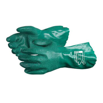 Safety Gloves, Large, Green, Nitrile