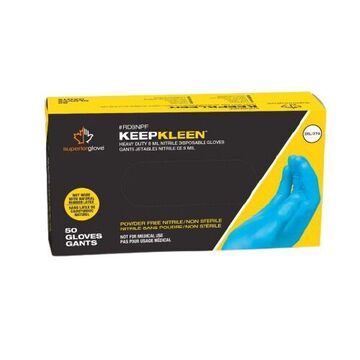 Disposable Gloves Powder Free, Blue, Nitrile, 8 Mil 