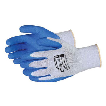 Economy Safety Gloves, Blue/gray, 10 Ga Cotton/poly