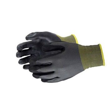 Coated Gloves, Black, 13 Ga Nylon