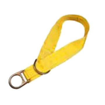 Adaptateur Web Tie-Off, 6 pieds longueur, capacité de charge de 420 lb, toile en polyester, couleur jaune